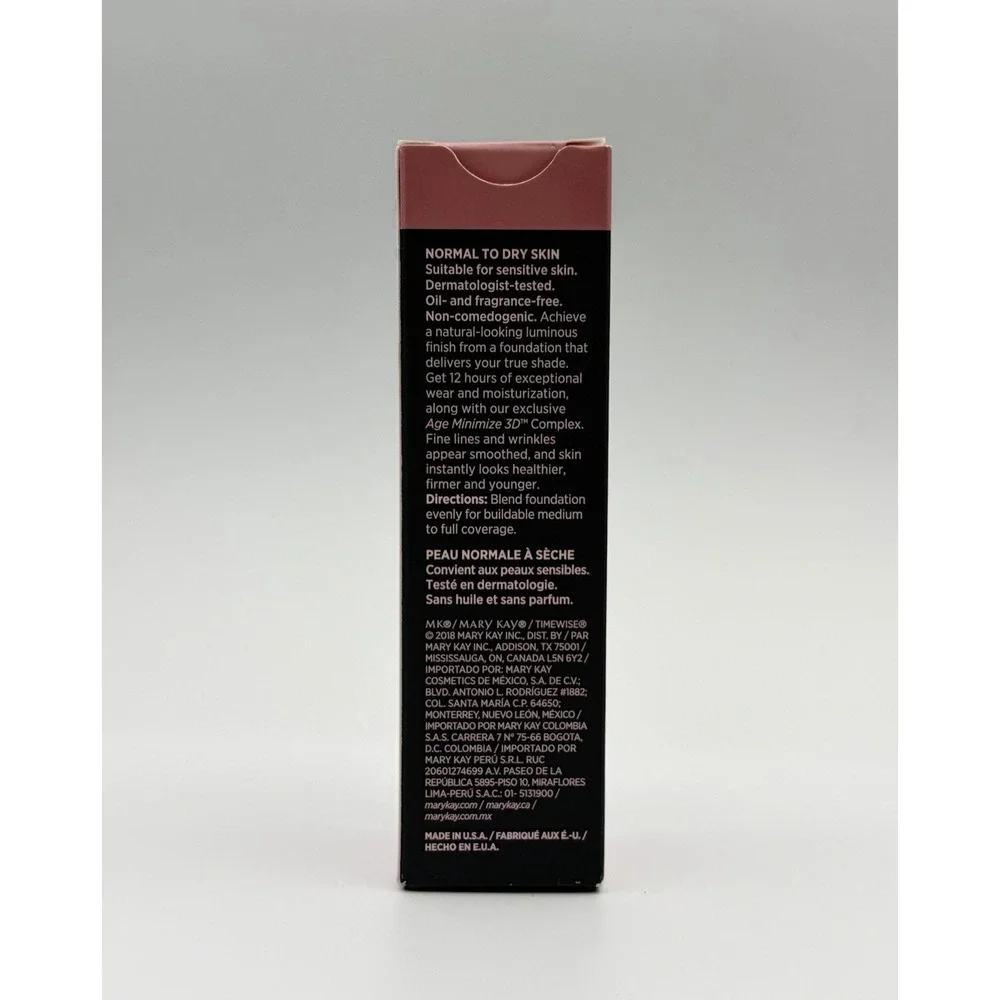 Mary Kay TimeWise Luminous 3D Foundation Normal To Dry Skin Bronze W 130 New